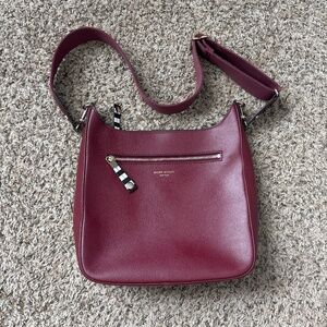 HENRI BENDEL Leather Shoulder Bag Crossbody Bordeaux
